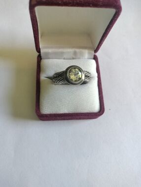 Vintage Joseph Esposito Sterling 925 Clear Stone Ring